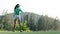 Golfer sport course golf ball fairway.Â  People lifestyle woman playing game golf tee of on the green grass.Â 